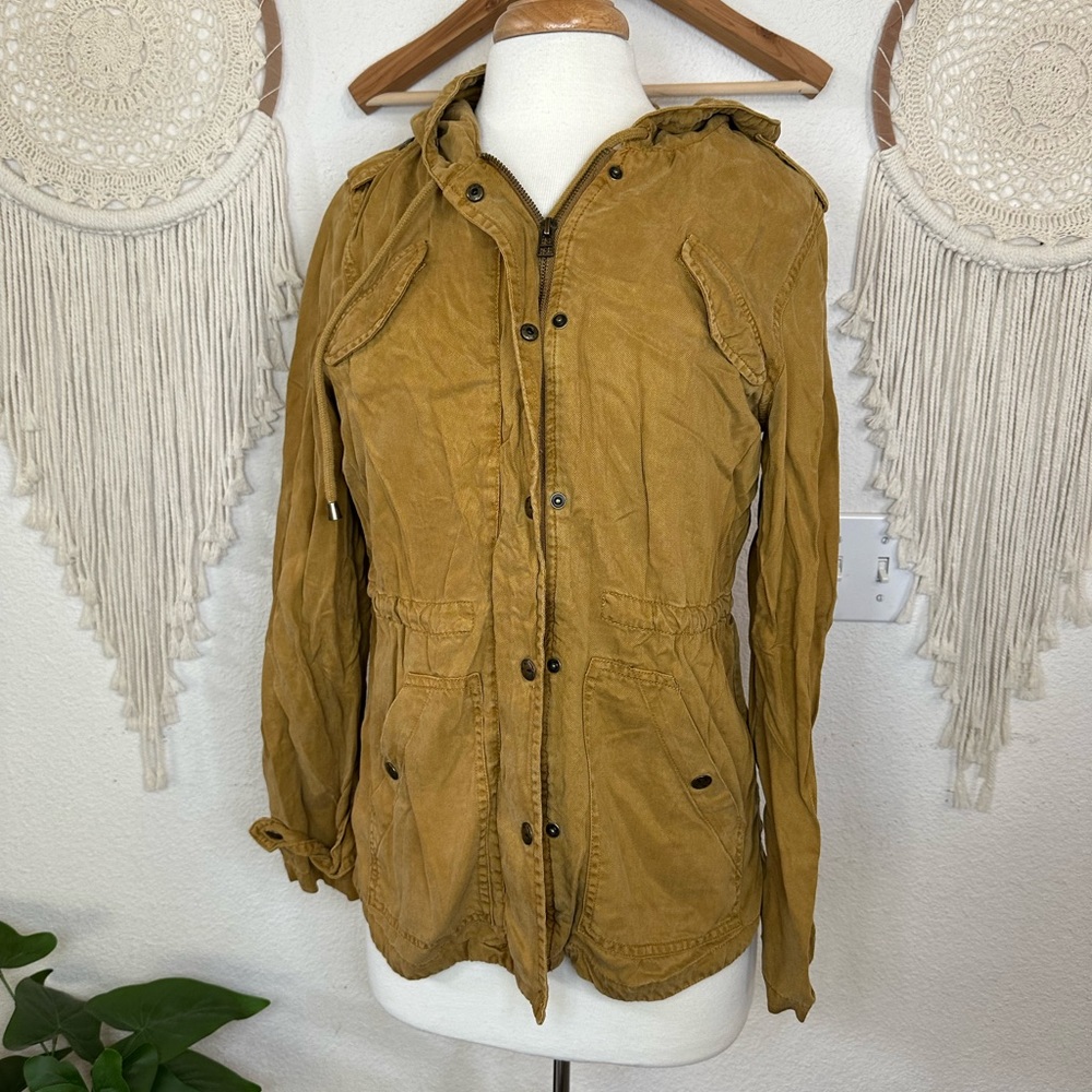Max jeans light brown tencel flowy chambray jacket medium
